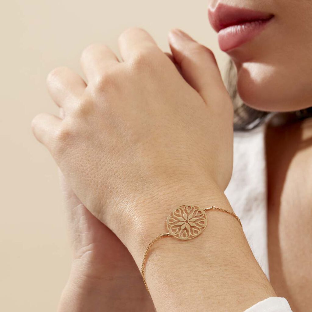 Bracelet Rosace Or Jaune