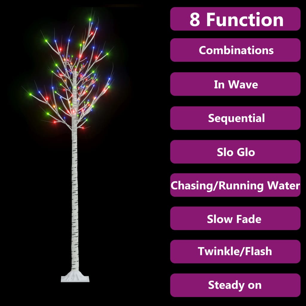 Sapin de noël 180 led colorées saule 1,8 m int/ext