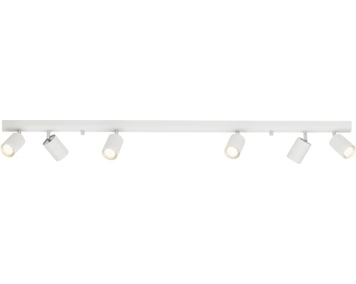 Plafondspot, 6-lichts, B 119 cm, wit