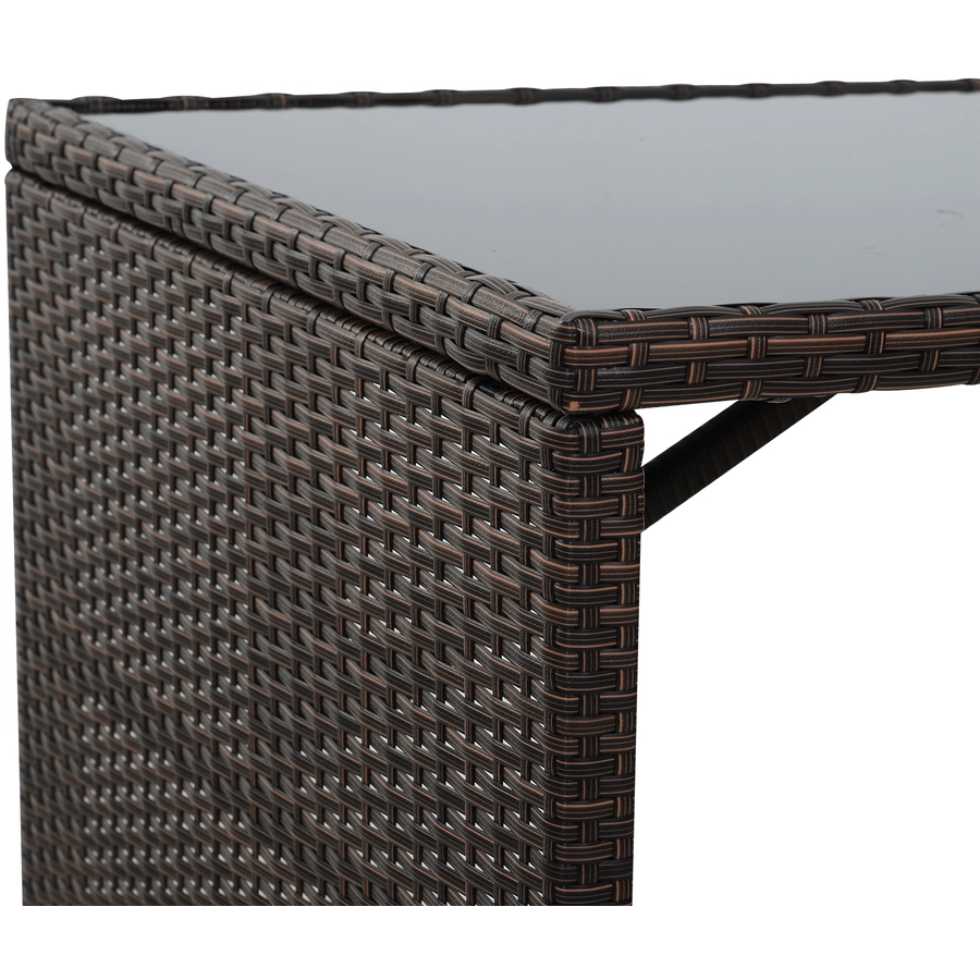 Outsunny Polyrattan Garnitur als 5-teiliges Set braun, cremeweiß