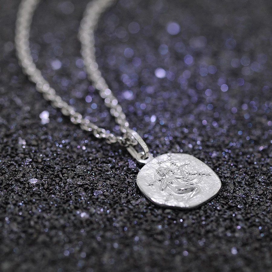 trendor Kinder Sternzeichen Jungfrau Weißgold 333 Anhänger + Kette silver