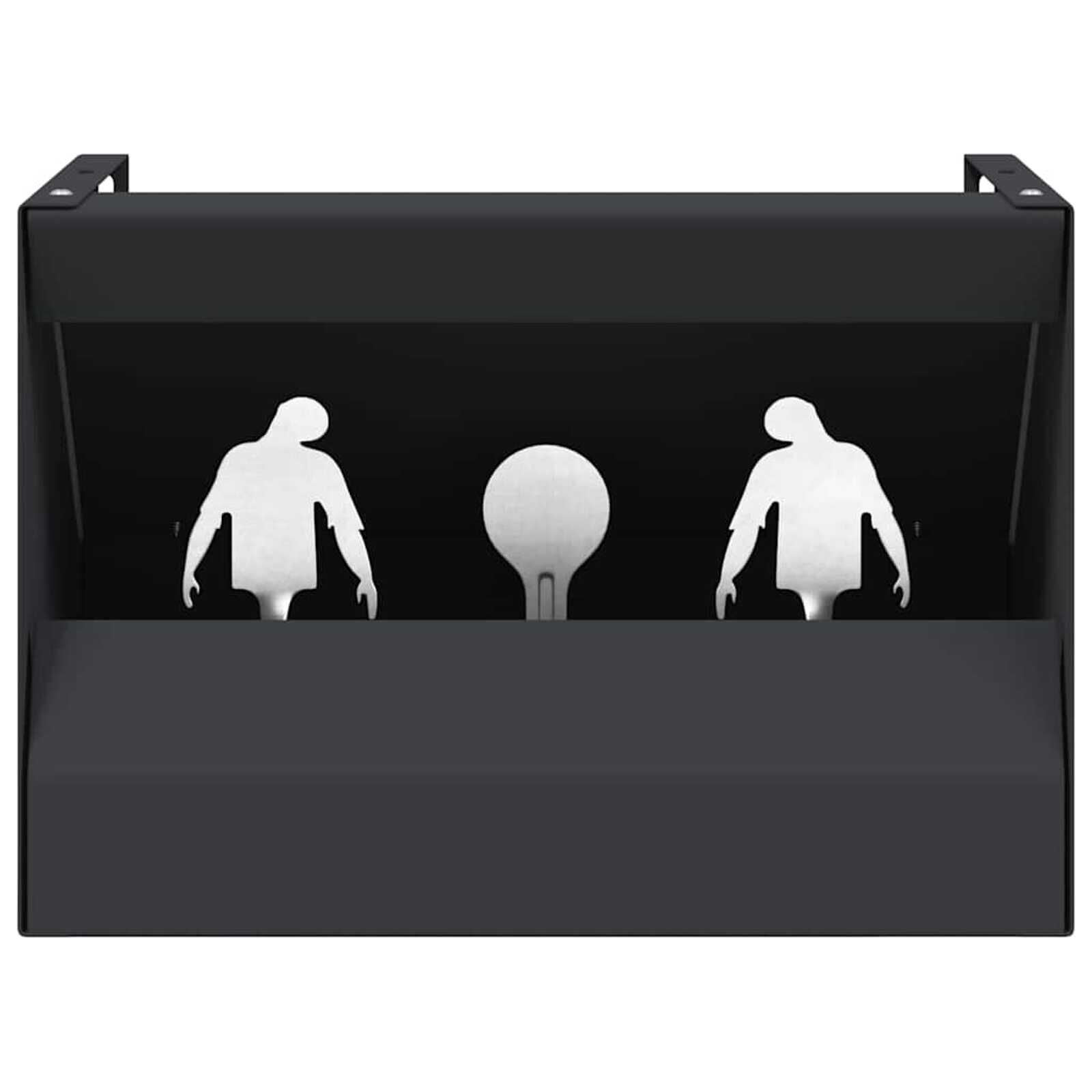 vidaXL Kogelvalbox Zwart 29 x 22 x 20 cm Staal