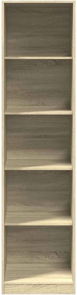 vidaXL Kleiderschrank, Garderobenschrank mit 5 Fächern, Schrank Mehrzweckschrank für Schlafzimmer, Flurschrank Offen, Sonoma-Eiche Holzwerkstoff