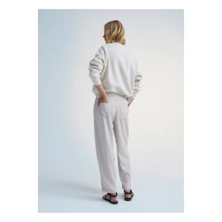 the new society Sweat Col Rond - Collection Femme | Blanc cassé