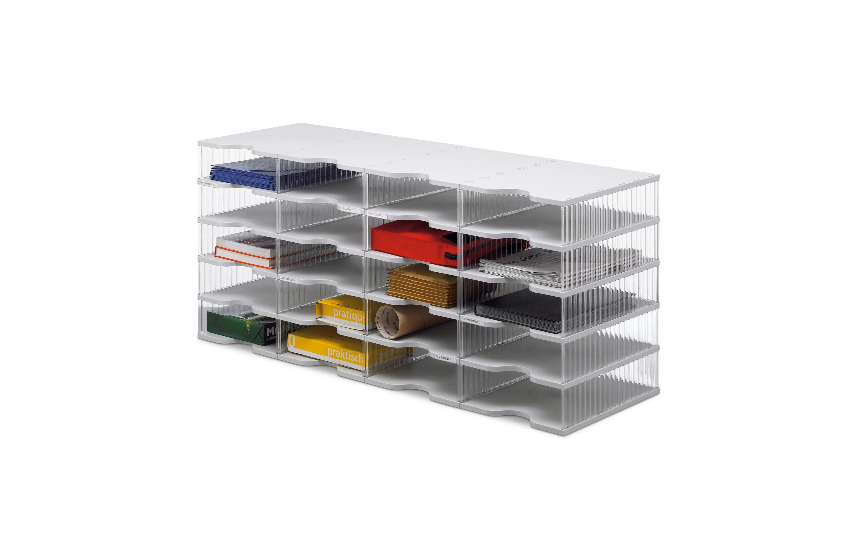 Dokumentenablage styropost Transparent, 20 Fächer<br>Styrobig Ablage