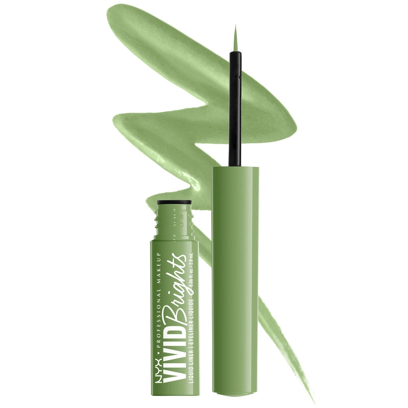 NYX Prof. Makeup Up Vivid Brights Liquid Eyeliner 2 ml - 02 Ghosted Green