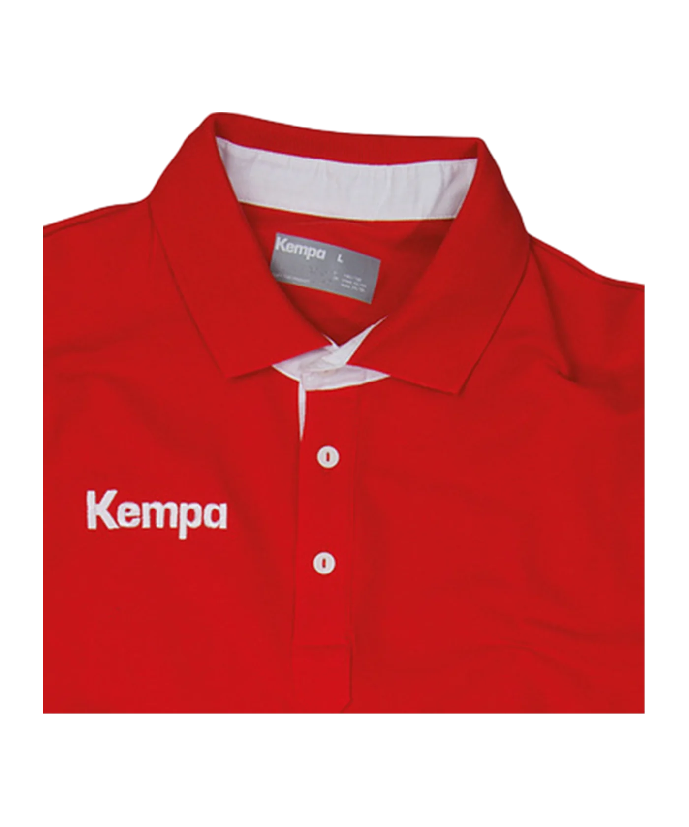 Kempa Prime Poloshirt Rot Weiss F01