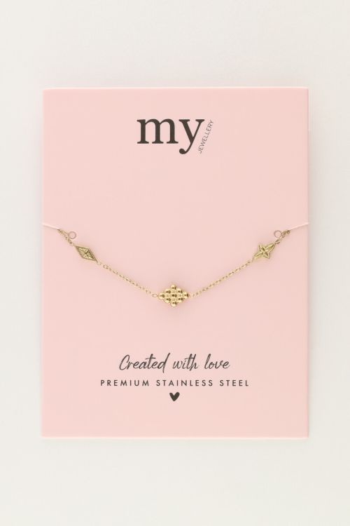 Minimalistische armband met ruitjes
