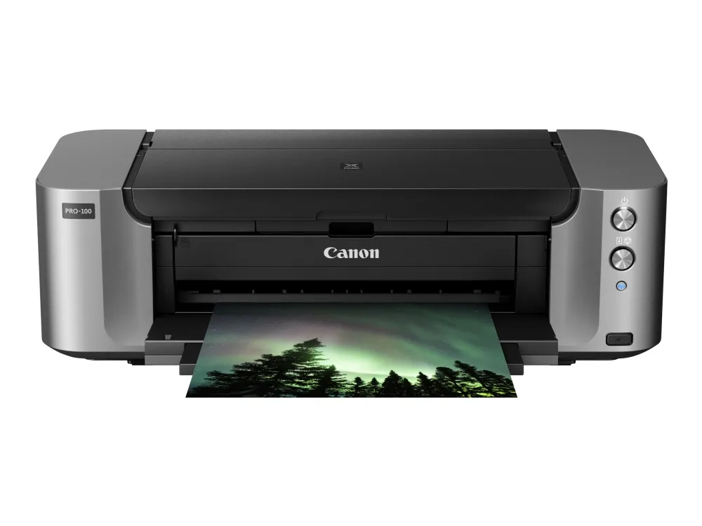 Canon PIXMA PRO-100S - Printer - farve - blækprinter - A3 Plus, 360 x 430 mm op til 1.5 min./side (farve) - kapacitet: 150 ark - LAN, Wi-Fi(n), USB 2.0