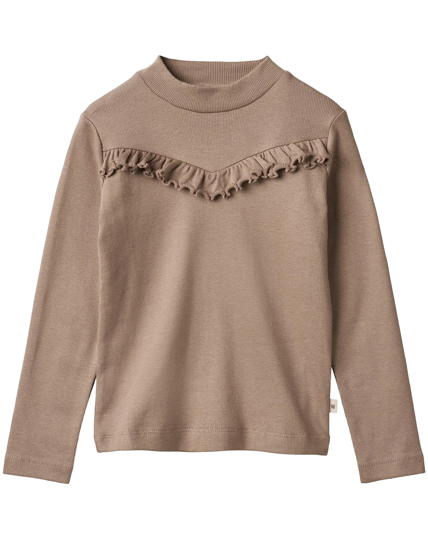 Langarmshirt ROSETTA RIB in soft brown