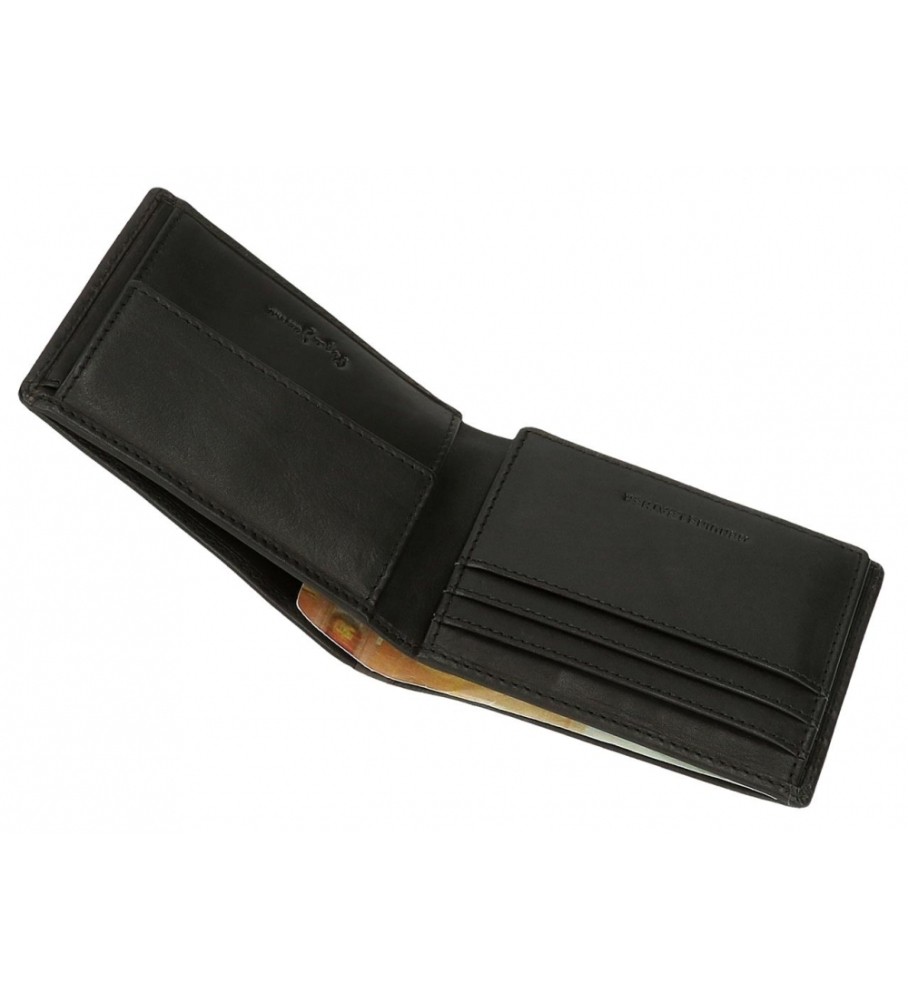 Carteira Pepe Jeans Marshal em couro preto