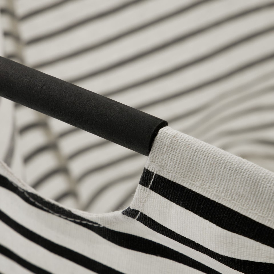 House Doctor - Vasketøjspose, HDstripes - Sort/Hvid - l: 40 cm, w: 40 cm, h: 60 cm