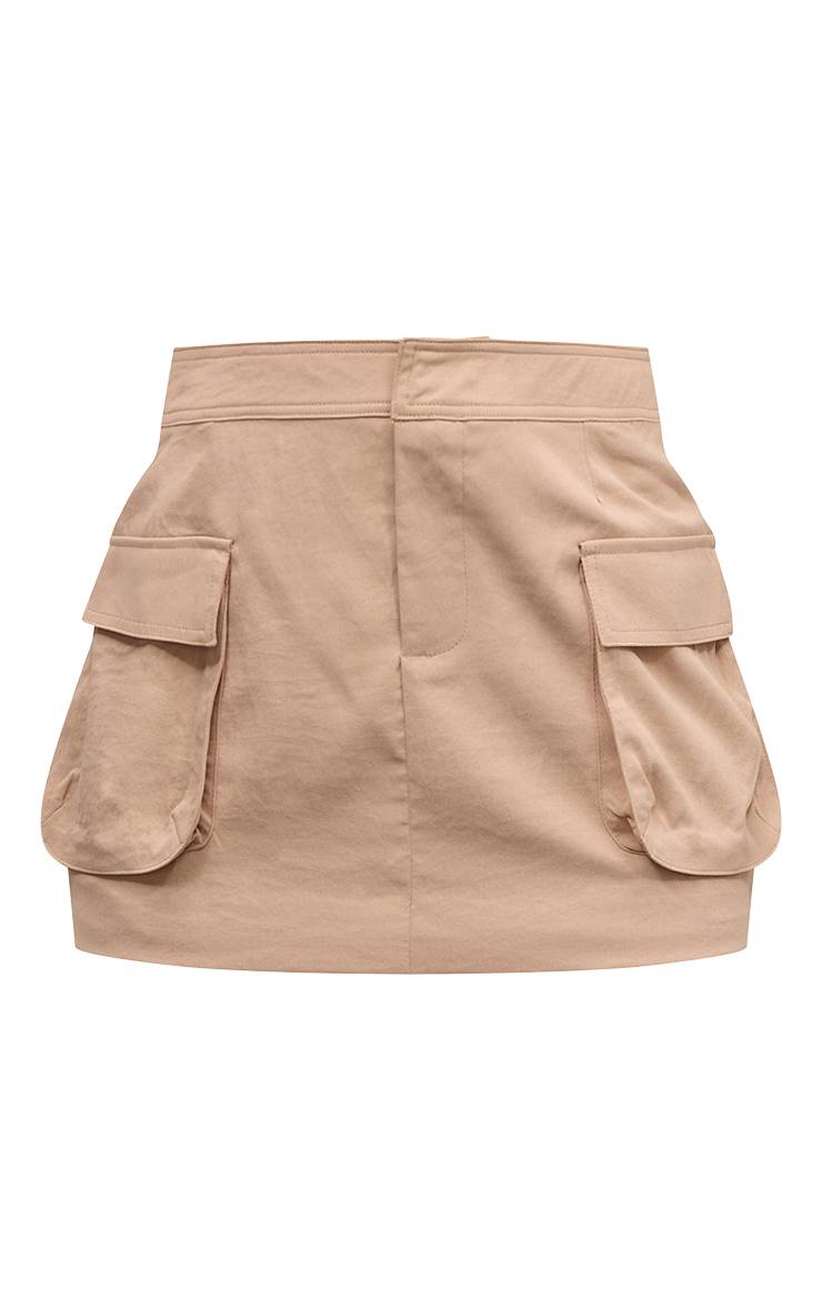 Taupe Ensemble Jupe Mini Style Utilitaire