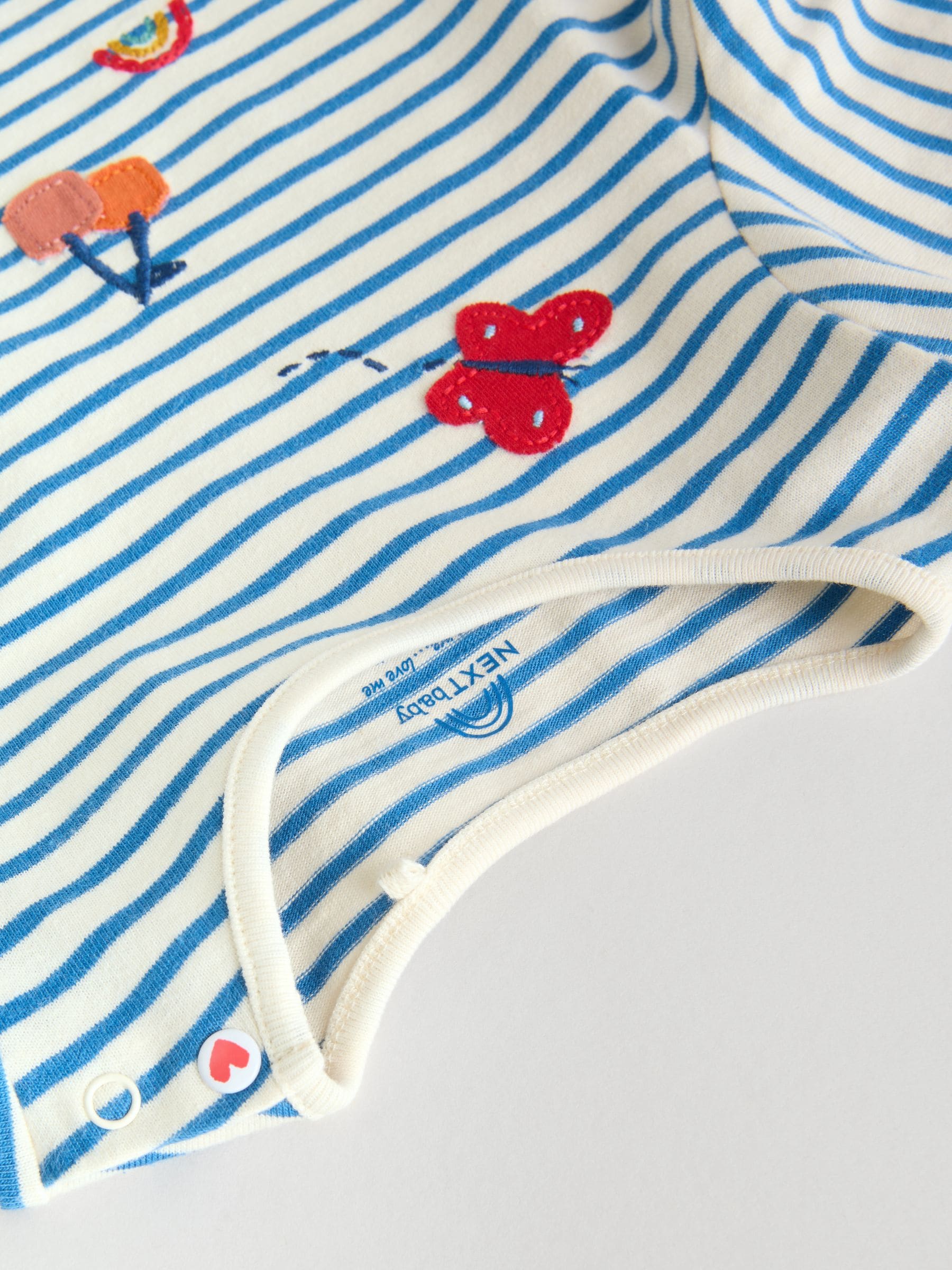 Rood/blauw/crème - 6 -delige set van top met lange mouwen en leggings (0mnd -3jr)