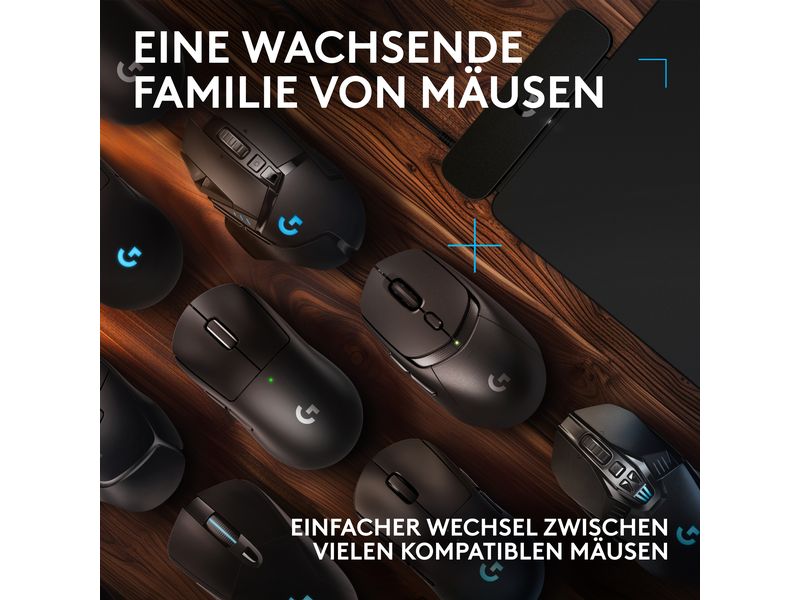 Logitech Gaming-Mausmatte Powerplay 2 Schwarz Kabelloses Ladesystem für Logitech G POWERPLAY 2