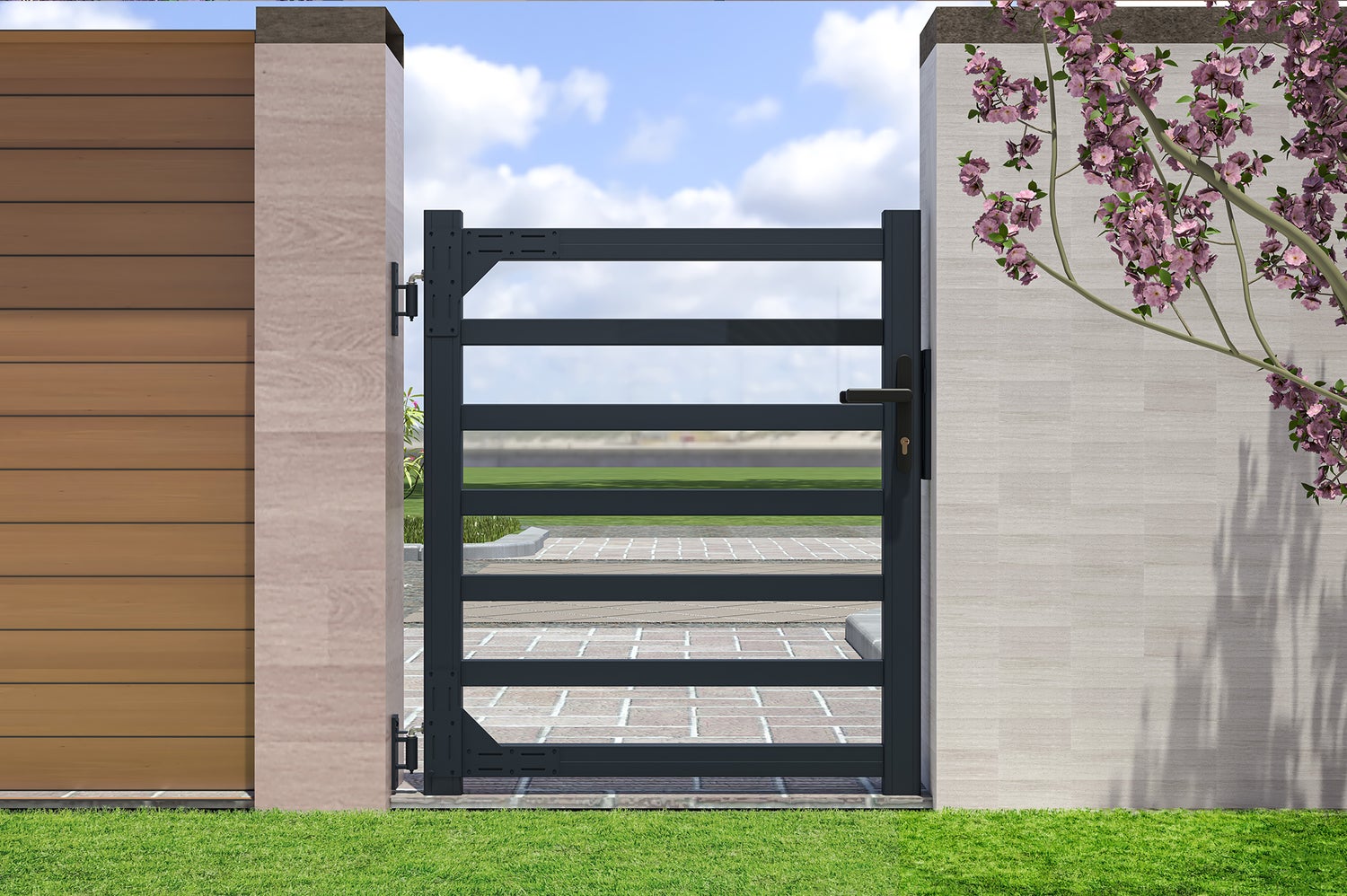 Aluminium tuinpoort 1m ANTELAO 100P110