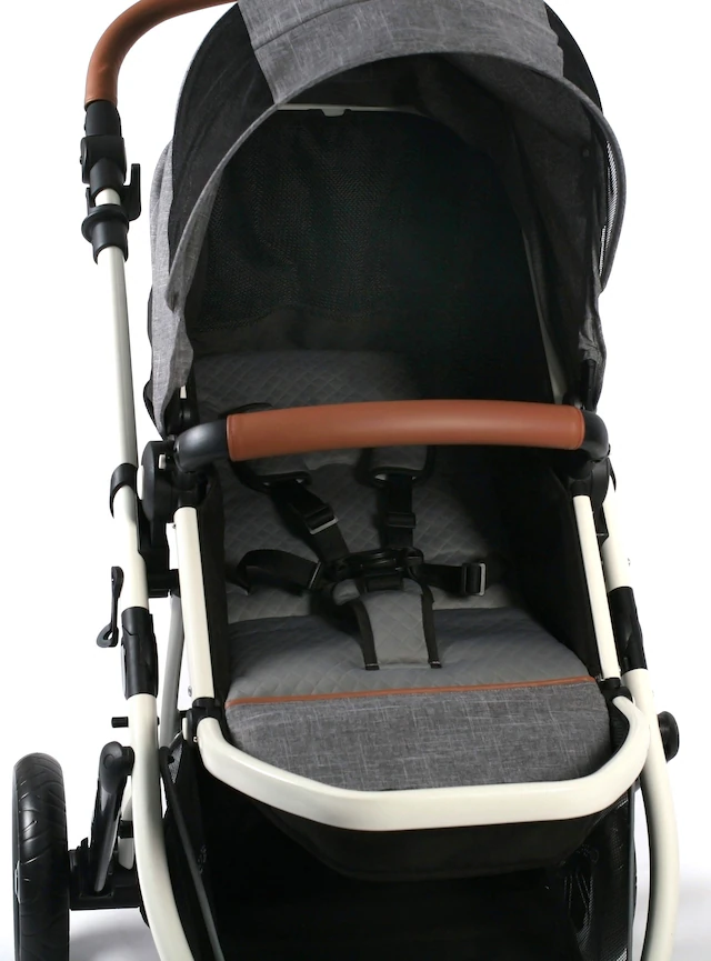 CHIC4BABY Kombi-Kinderwagen »Torre, Melange Grau« 15 kg ; Kinderwagen
