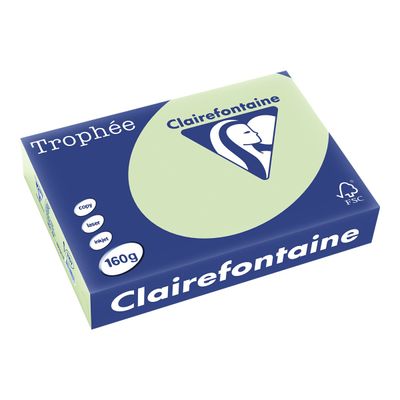 Clairefontaine Trophée - Papier couleur - A4 (210 x 297 mm) - 160 g/m² - Ramette de 250 feuilles - vert golf