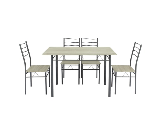VS VENTA-STOCK - Ensemble table et chaises Ensemble de table et 4 chaises lima pour salle à manger chên...