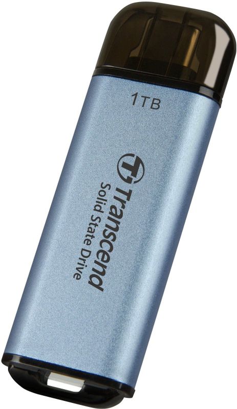 Transcend - ESD300C - Draagbare SSD - Blauw - 1TB - USB Type-C
