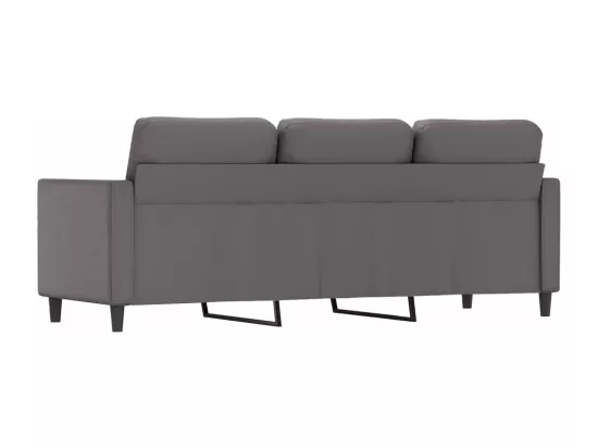 Canapé à 3 places Gris 180 cm Similicuir