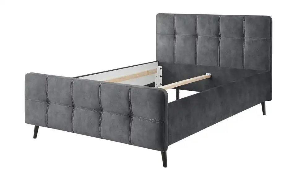 Polsterbettgestell Mario C Anthrazit 140 cm