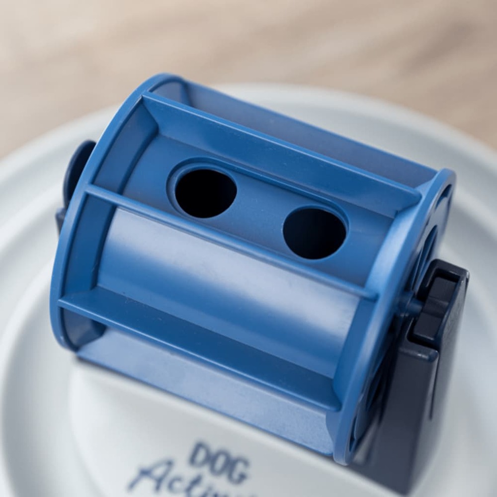 Bol à rouleaux d'activité canine bleu