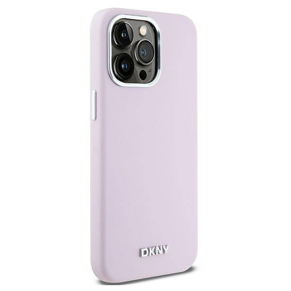 iPhone 14 Pro Max MagSafe Silikon Hülle Case Metal Logo (DKHMP14XSMCHLP) - Rosa