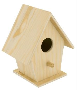 NICHOIR BOIS DECOUPE ROND 10X8X6CM