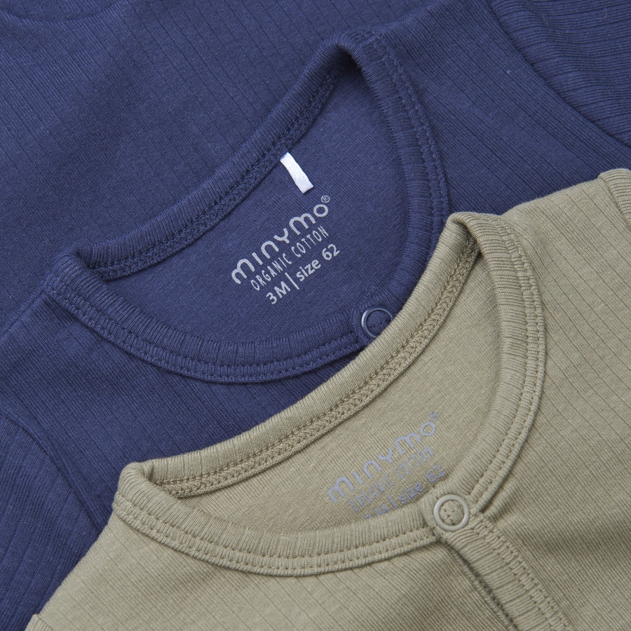 Minymo Schlafoverall 2er Pack Dark Navy