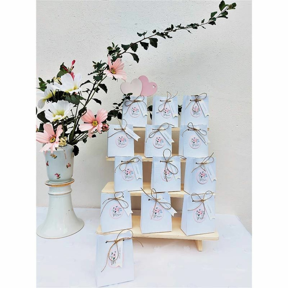 60 stickers ronds merci - mariage floral