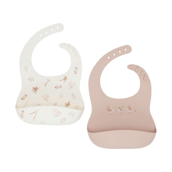 Jollein Slab Siliconen - Lovely Birds - 2 Stuks