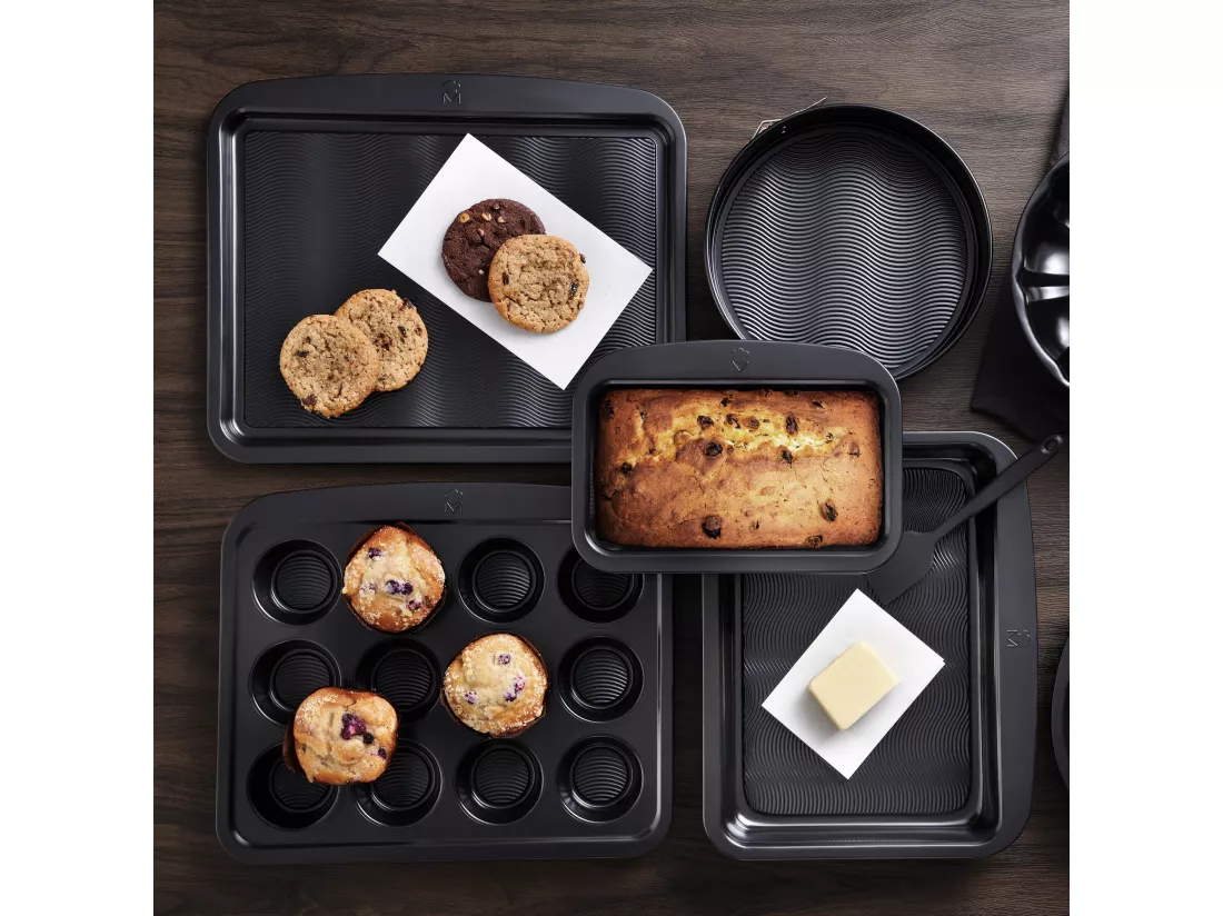 Moule à four carré pour 6 muffins 28,9x23,1x3,3cm en acier carbone MasterPRO