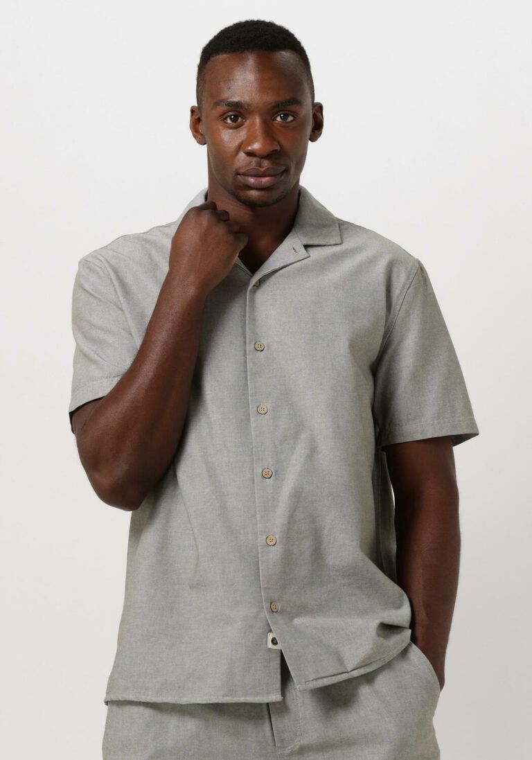 ANERKJENDT olijf anerkjendt casual overhemd akleon s/s cot/linen shirt