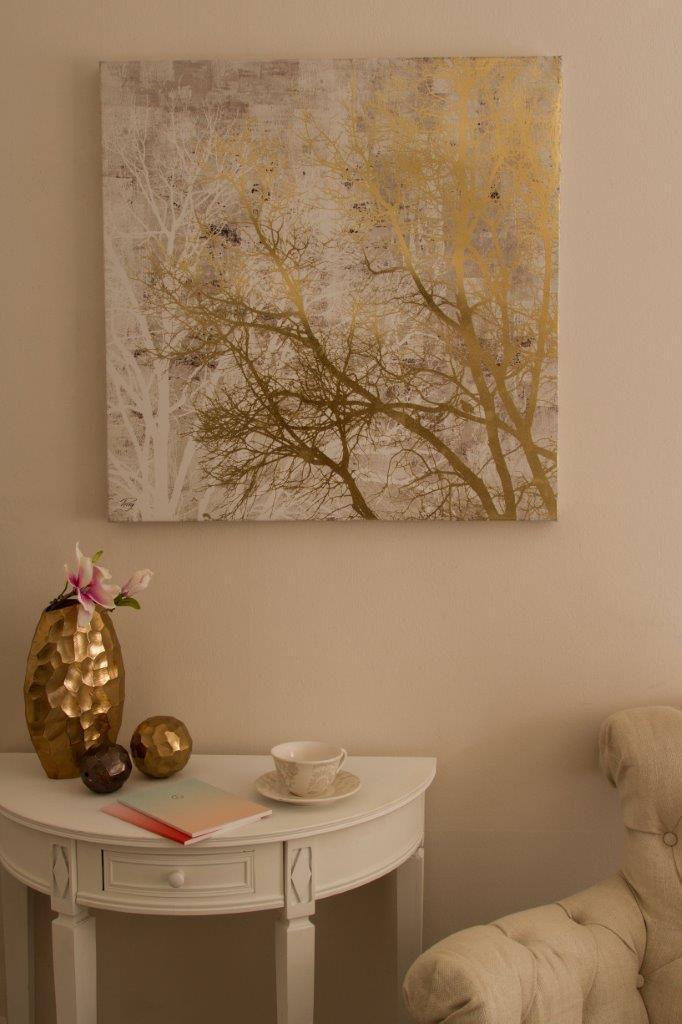 Wandbild SOUL - goldfarbend - 80x80 cm