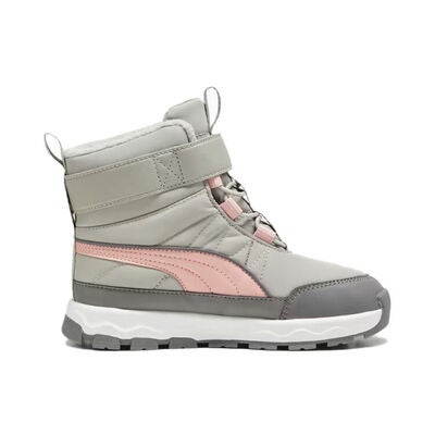 Puma Evolve Puretex AC Inf Vintersko, Smokey Gray/Future Pink/White