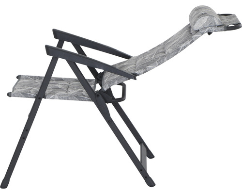 Siena Garden RPET kampeerstoel, 67,5 x 61 x 121 cm, antraciet