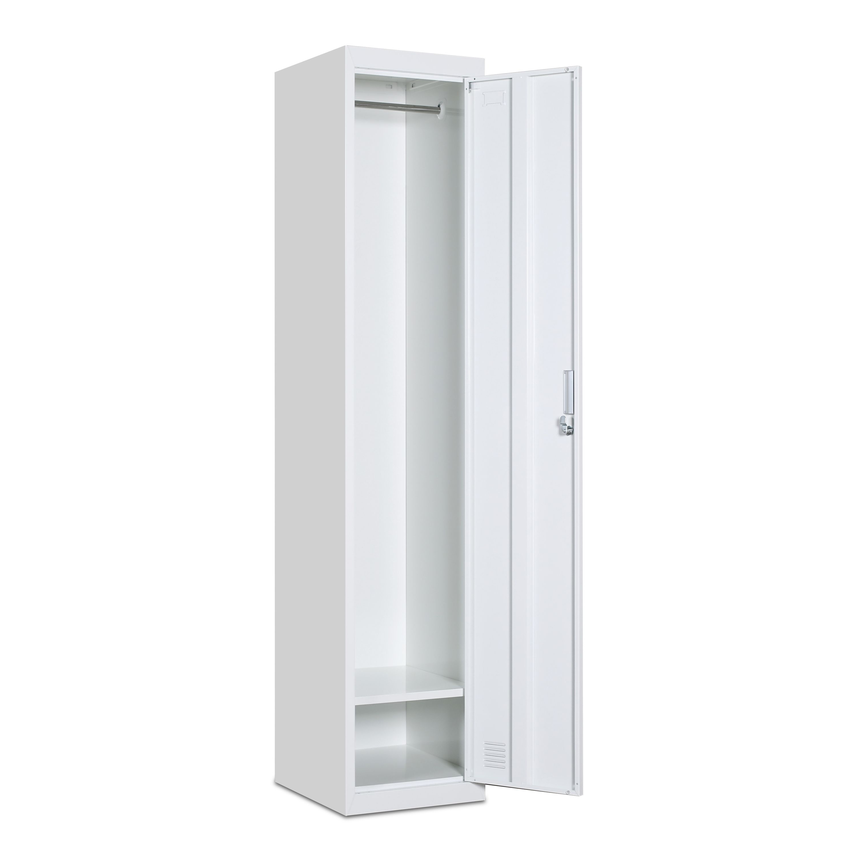 Garderobe Spind 1 Türe 38 x 185 cm weiss