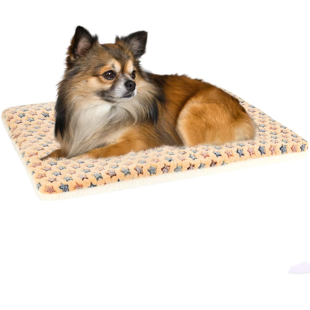 Seng for hund / katt lammeull / flanell flerfarget