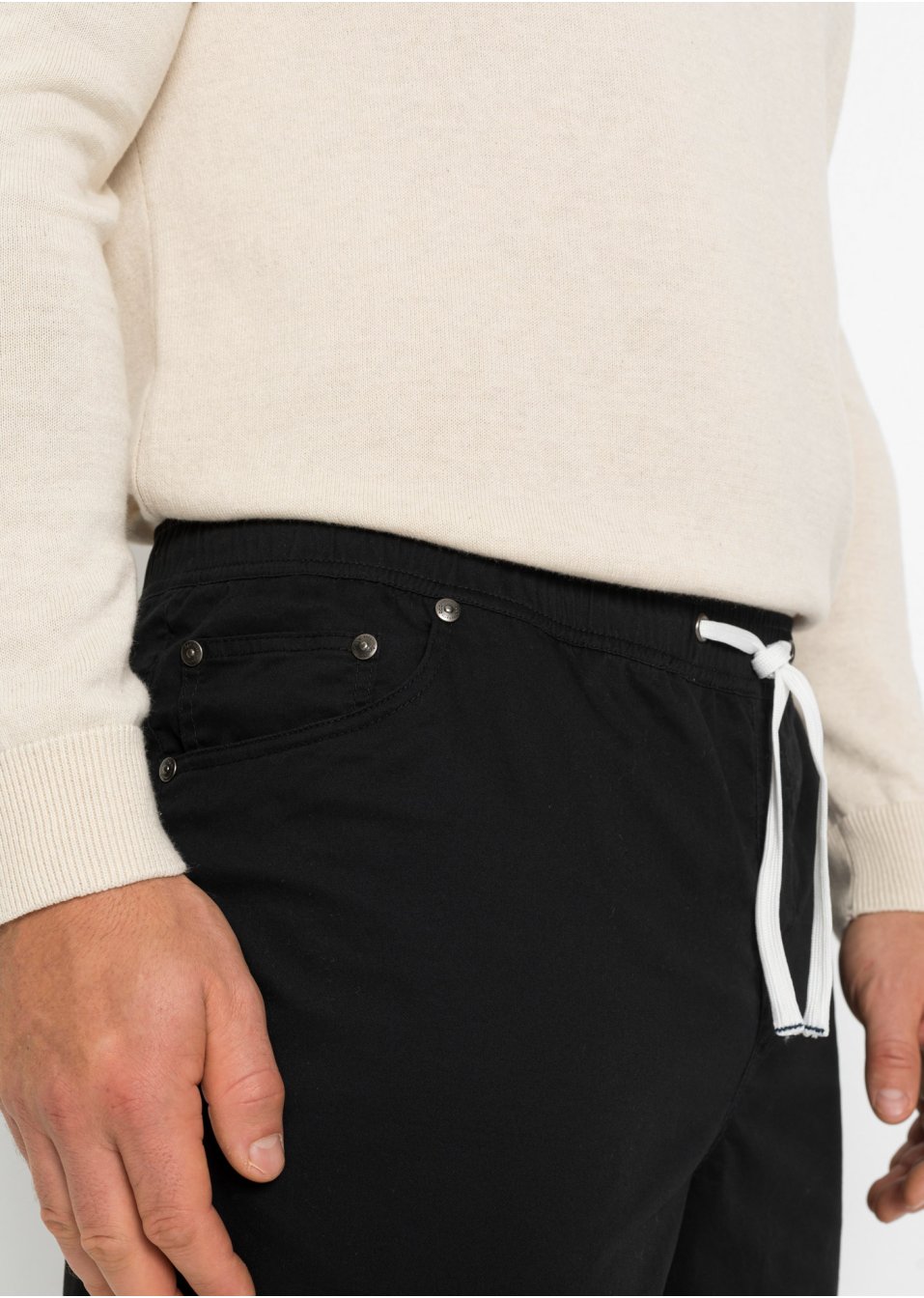 Pantalon taille extensible Regular Fit, Straight