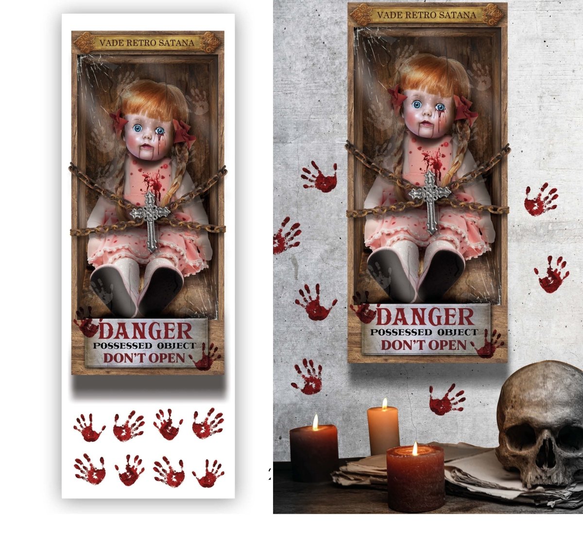 Halloween Muurstickers Killer Pop 70cm 9 delig