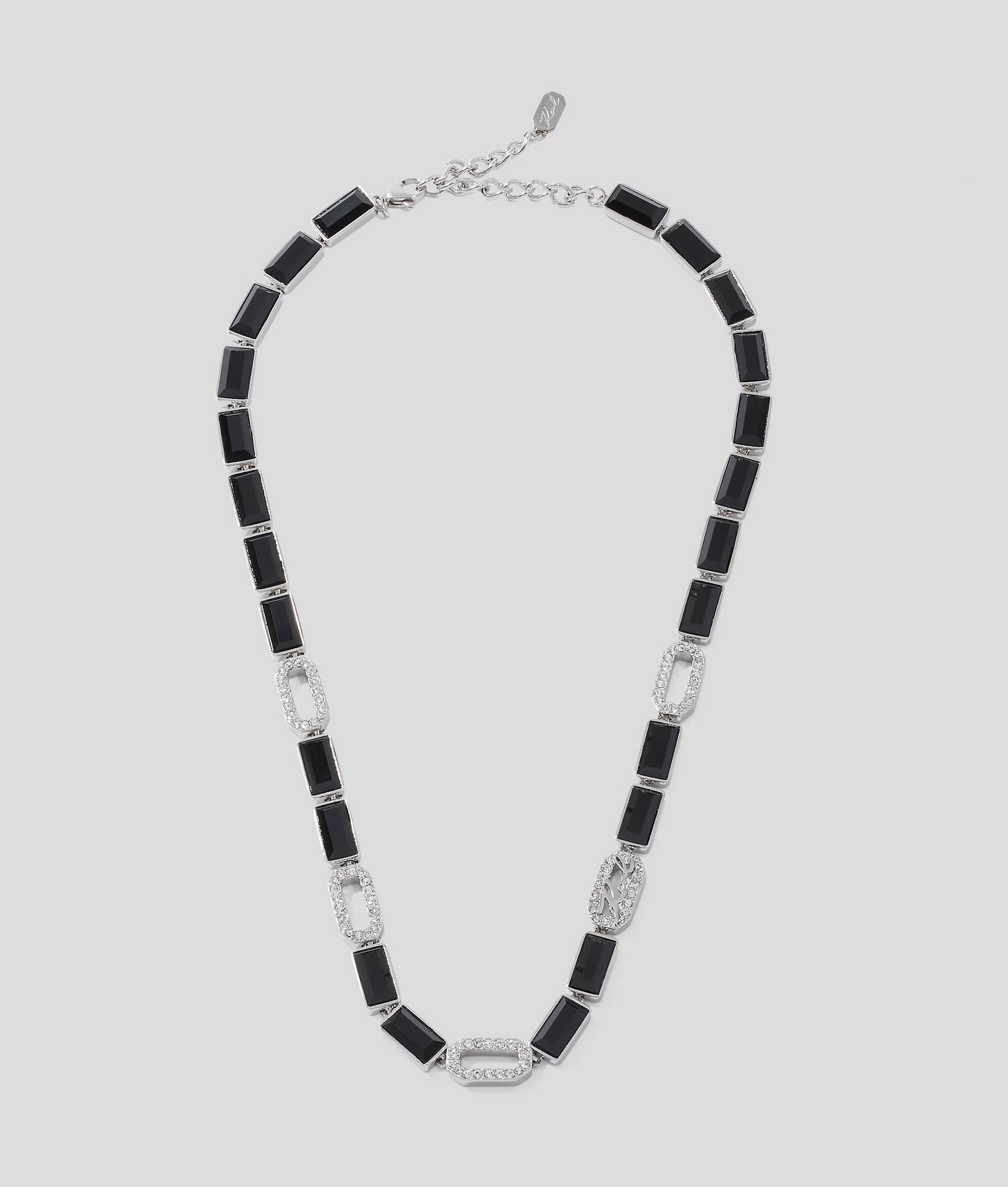 Collier chaîne pavé KARL Signature - Argent
