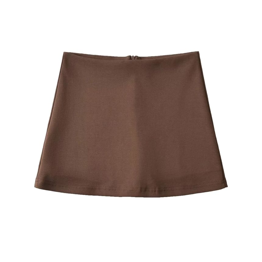 Asiris - Hoge taille effen mini-kokerrok