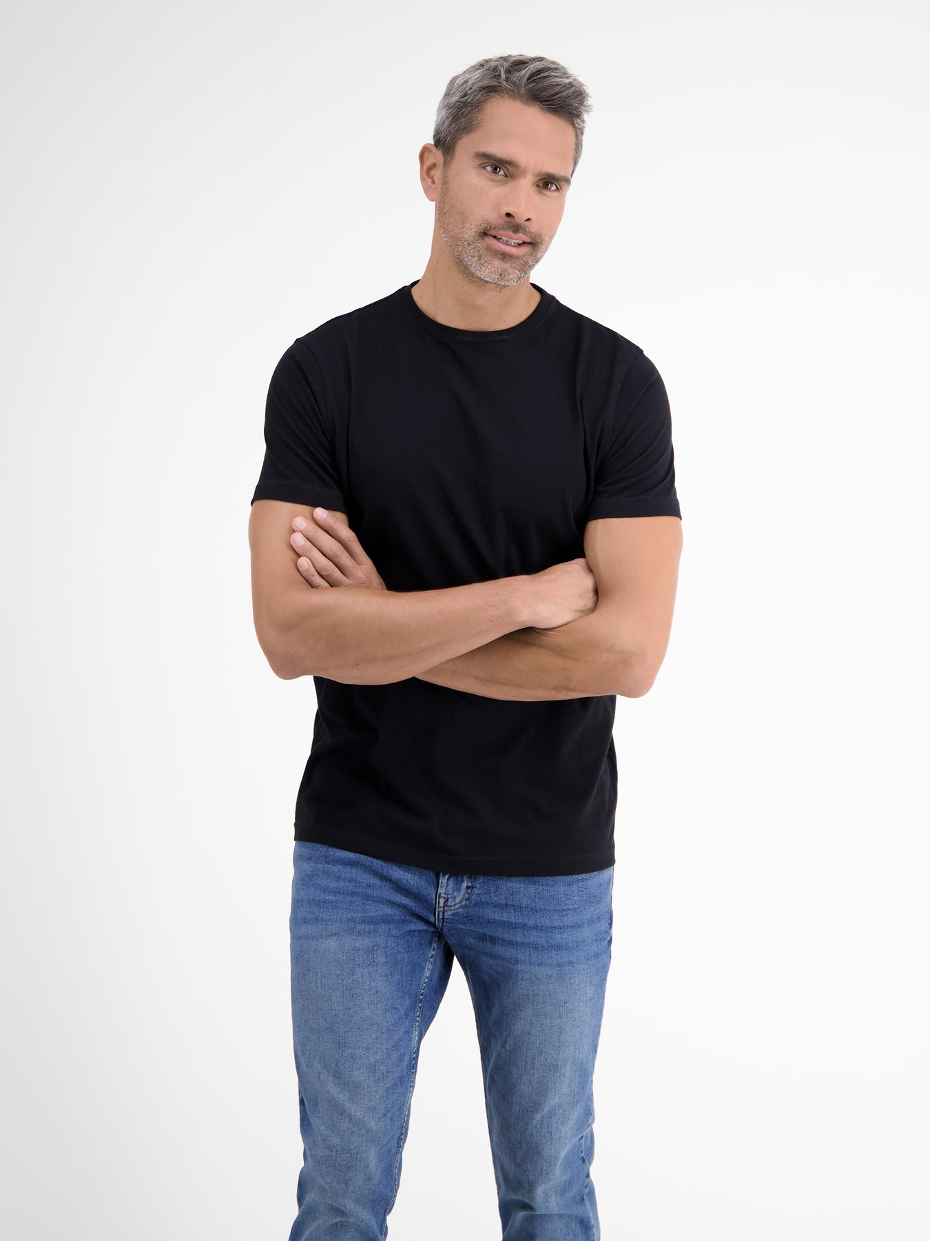 Doppelpack T-Shirt für Herren, Rundhals in Premium Baumwollqualität