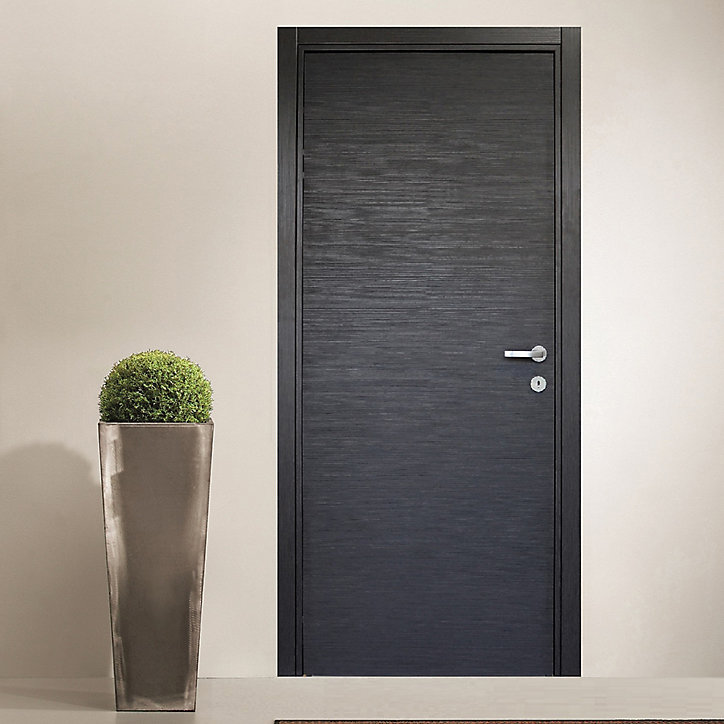 Bloc-porte Alexia gris H.204 x l.63 cm, poussant droit