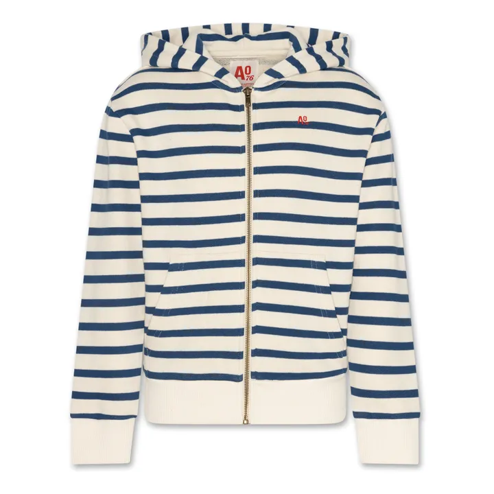 AO76 Sweat Norman Rayé | Bleu