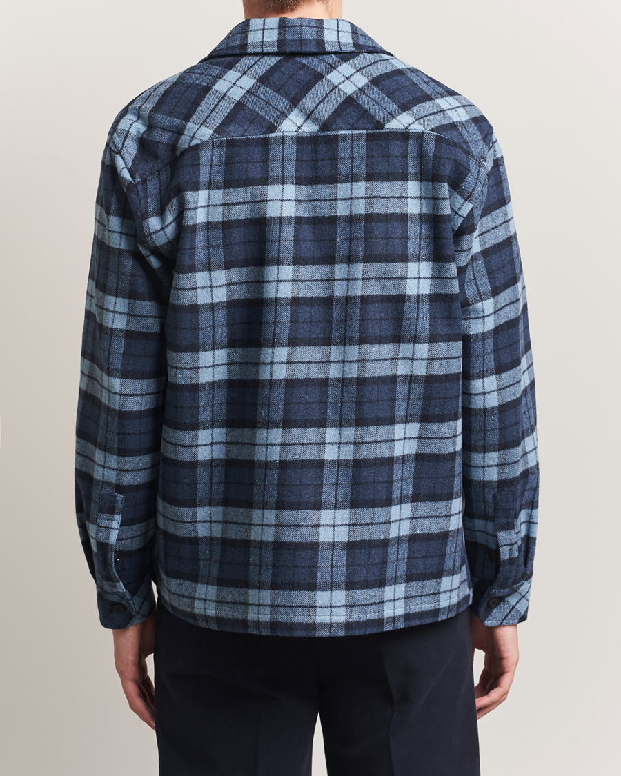 Samsøe Samsøe Castor Checked Overshirt Stellar Blue