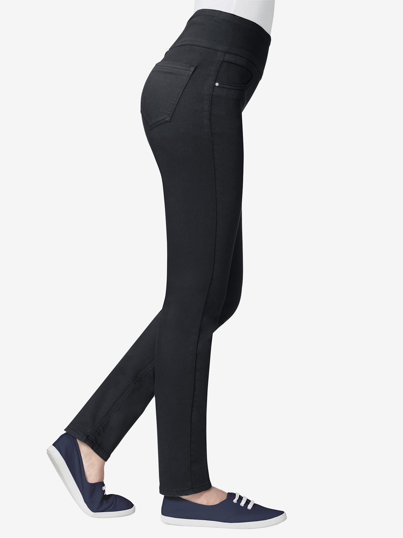 Pantalon avec ceinture large élastique et poches