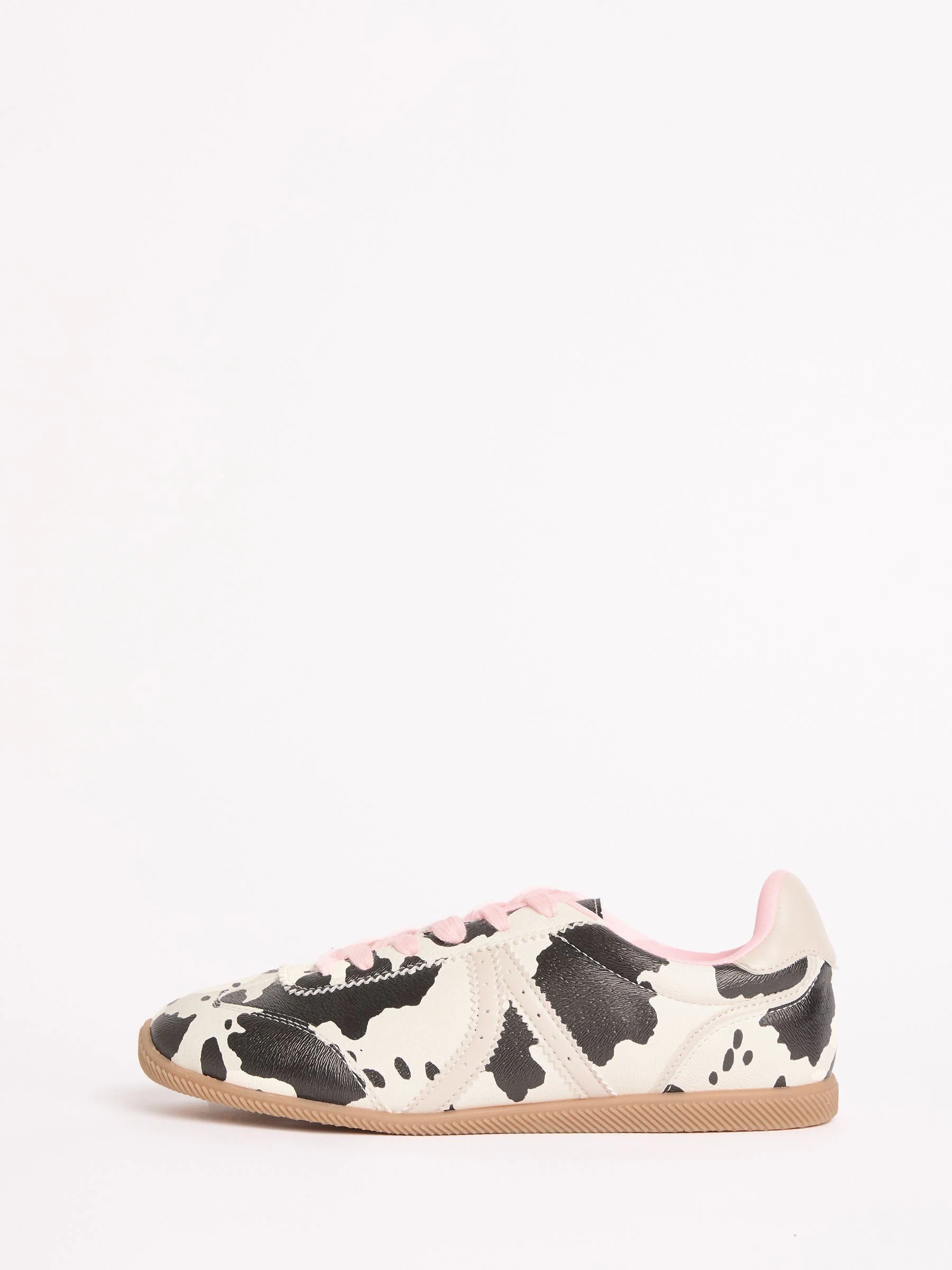Koeienprint - Friends Like These Slim Runner Lace-Up Retro Gumsole Sports Trainers