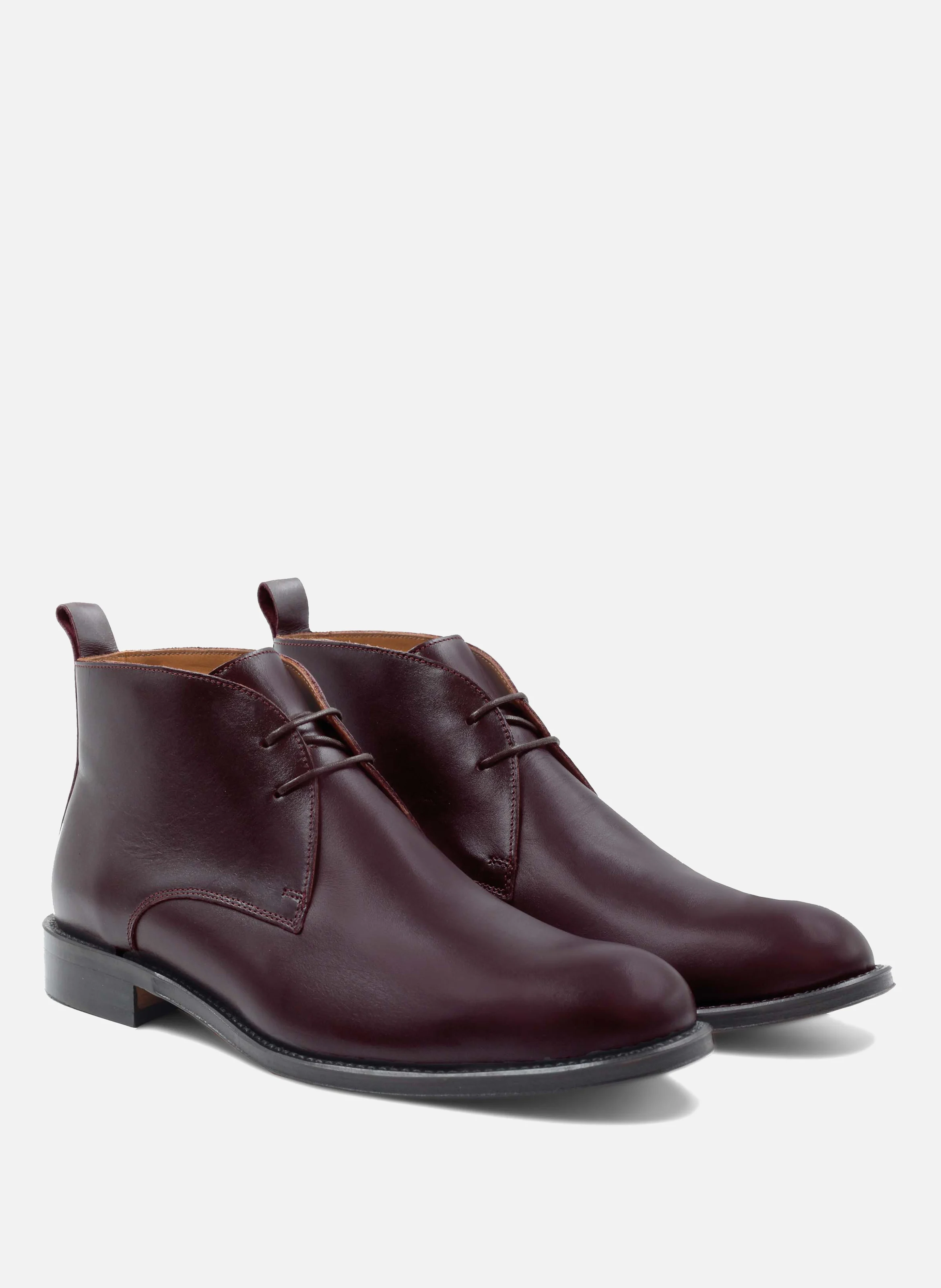 Desert boots cuir lisse | Rouge